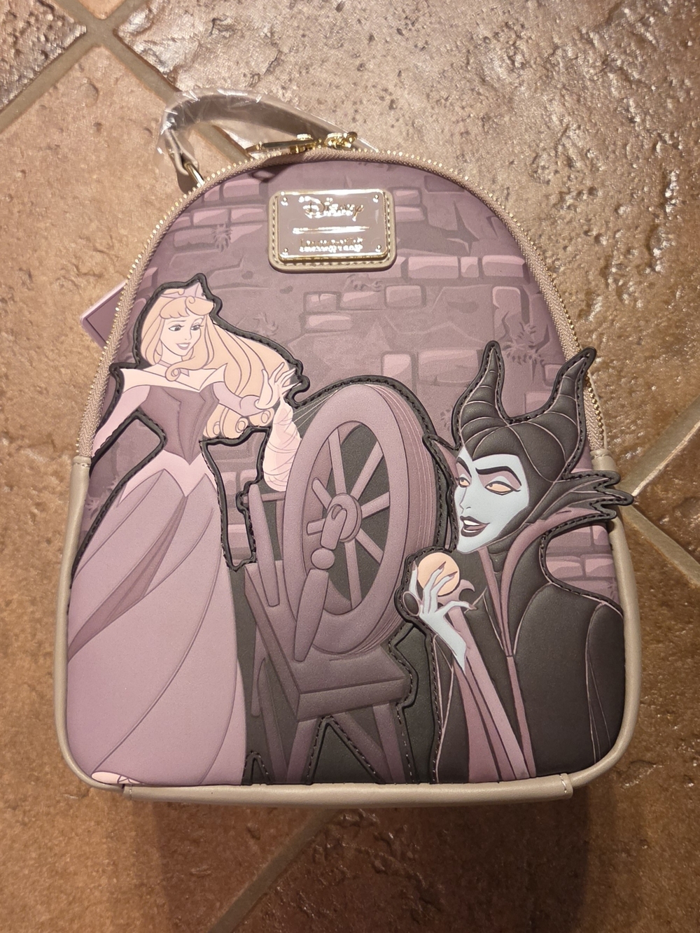 Loungefly Disney Sleeping Beauty Spinning Wheel Mini Backpack